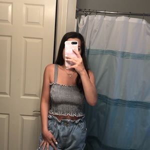 Checkered Me to We PacSun Crop Top